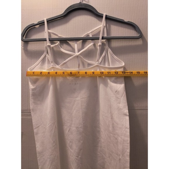 Zenana Outfitters Tank Top Women's 1X/2X White Spaghetti Strap Stretch 2678 - Picture 3 of 4